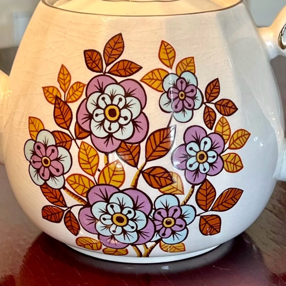 Wood Sons Ellgreave Ironstone Teapot Alpine White MCM Vintage England 357/7 HTF - Picture 9 of 10